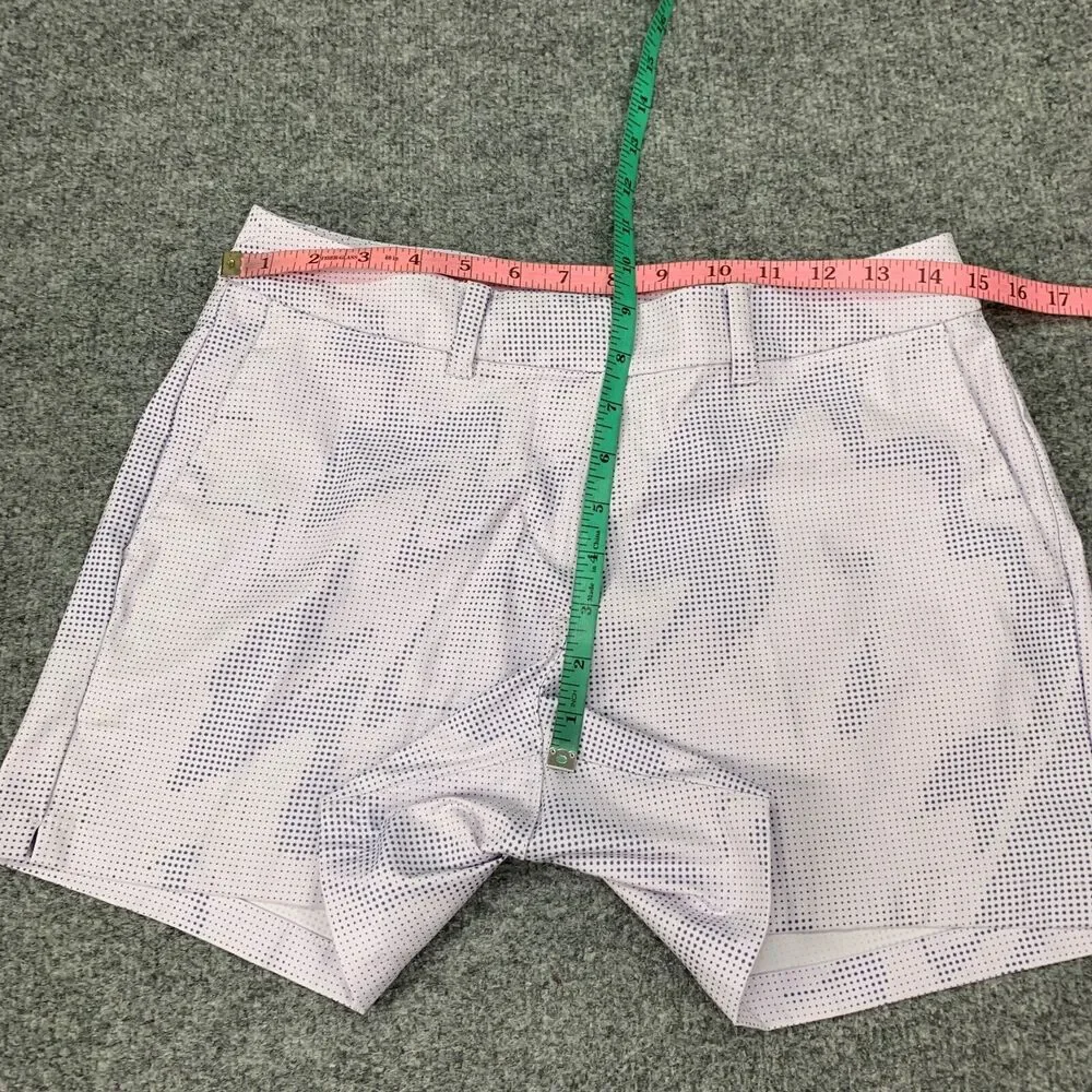 Nike Shorts Womens 4 Purple Dri Fit Dot Print Performance Flex Zip Fly Pockets